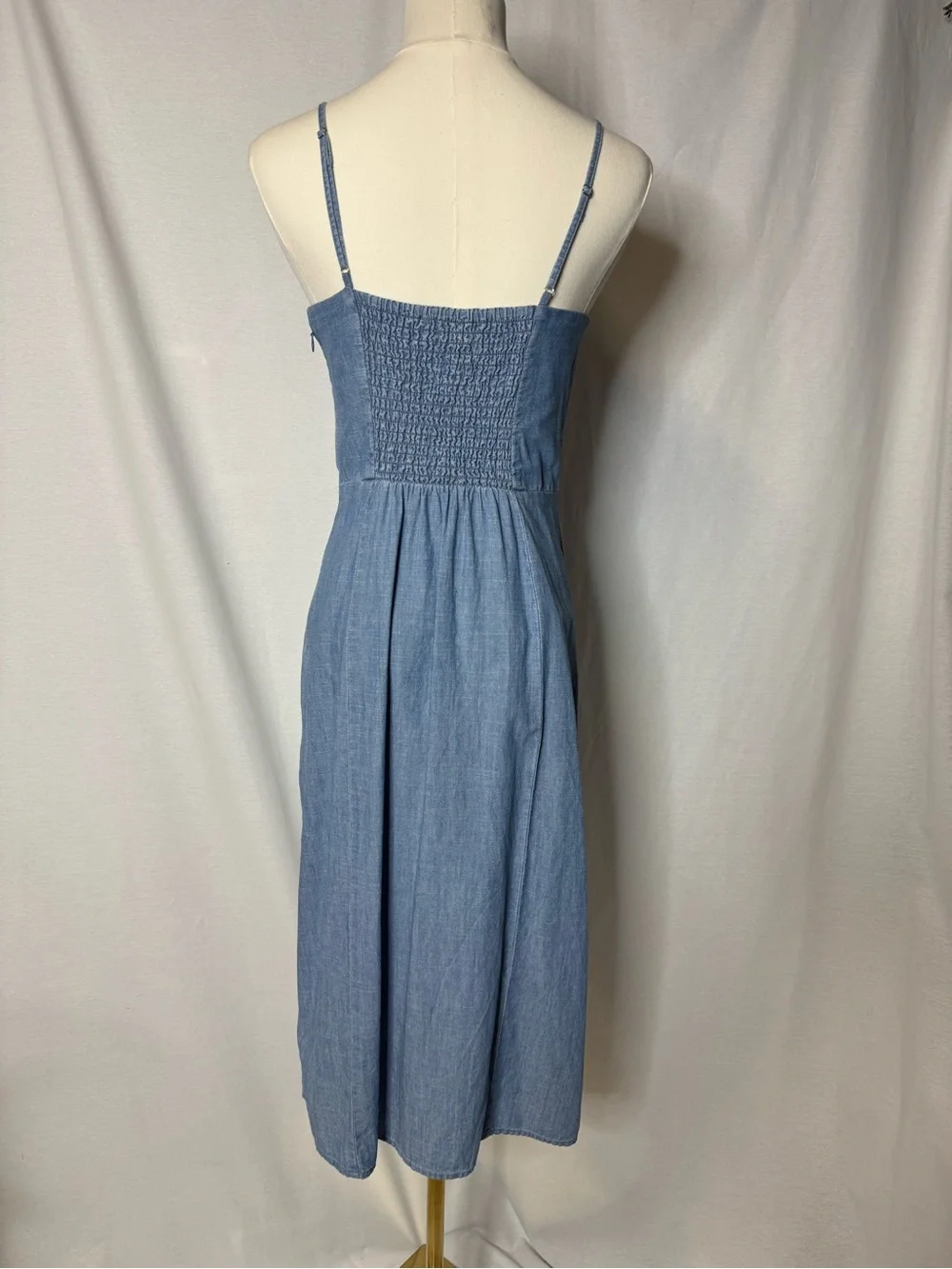 J. Crew Chambray Midi Dress size 2